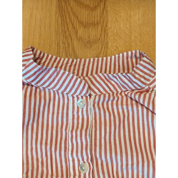 dRA Los Angeles Cassie Midi Shirt Dress Womens Small Red White Stripes Cotton - Picture 6 of 11